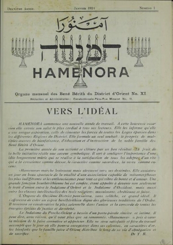 Hamenora. janvier 1924 - Vol 02 N° 01